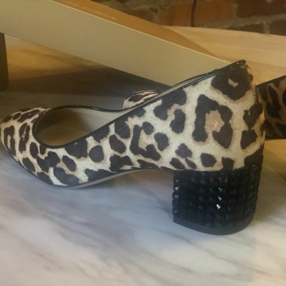 Michael Kors Leopard Print Arabella Kitten Slip On Loafer Pump - Picture 4 of 6